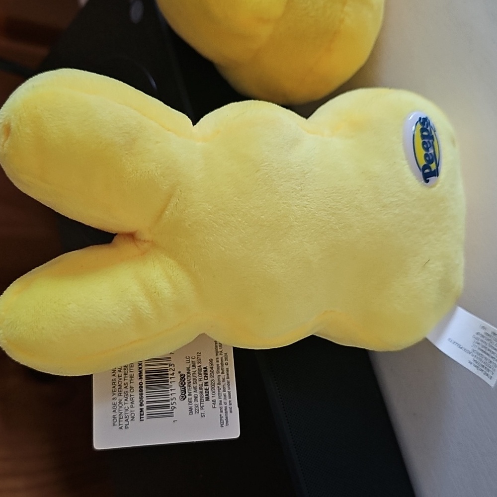 2 Peeps Chick & Bunny Yellow Plush Set - Picture 4 of 10